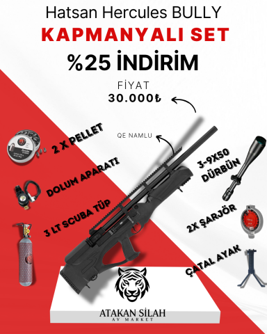 Hatsan Hercules BULLY LONG QE PCP Havalı Tüfek 3-9X50