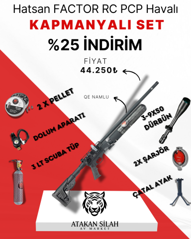 Hatsan FACTOR RC PCP Havalı Tüfek 5.5 mm (3-9x50)