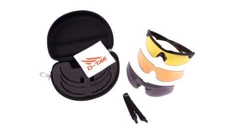 D-TAK Balistik Koruyucu Gözlük (Set)