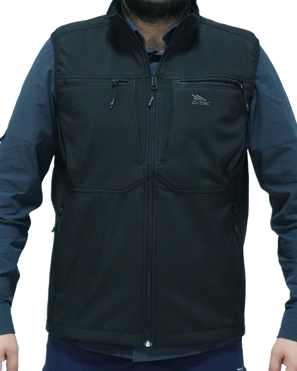 D-Tac Softshell Tactical Yelek Siyah - 3XL