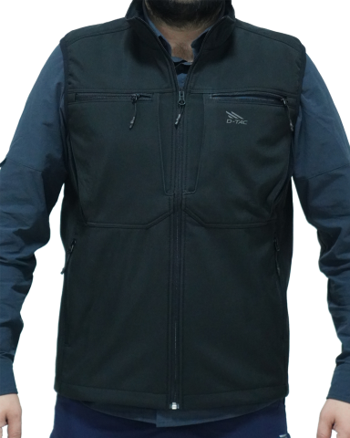 D-Tac Softshell Tactical Yelek Siyah - 3XL