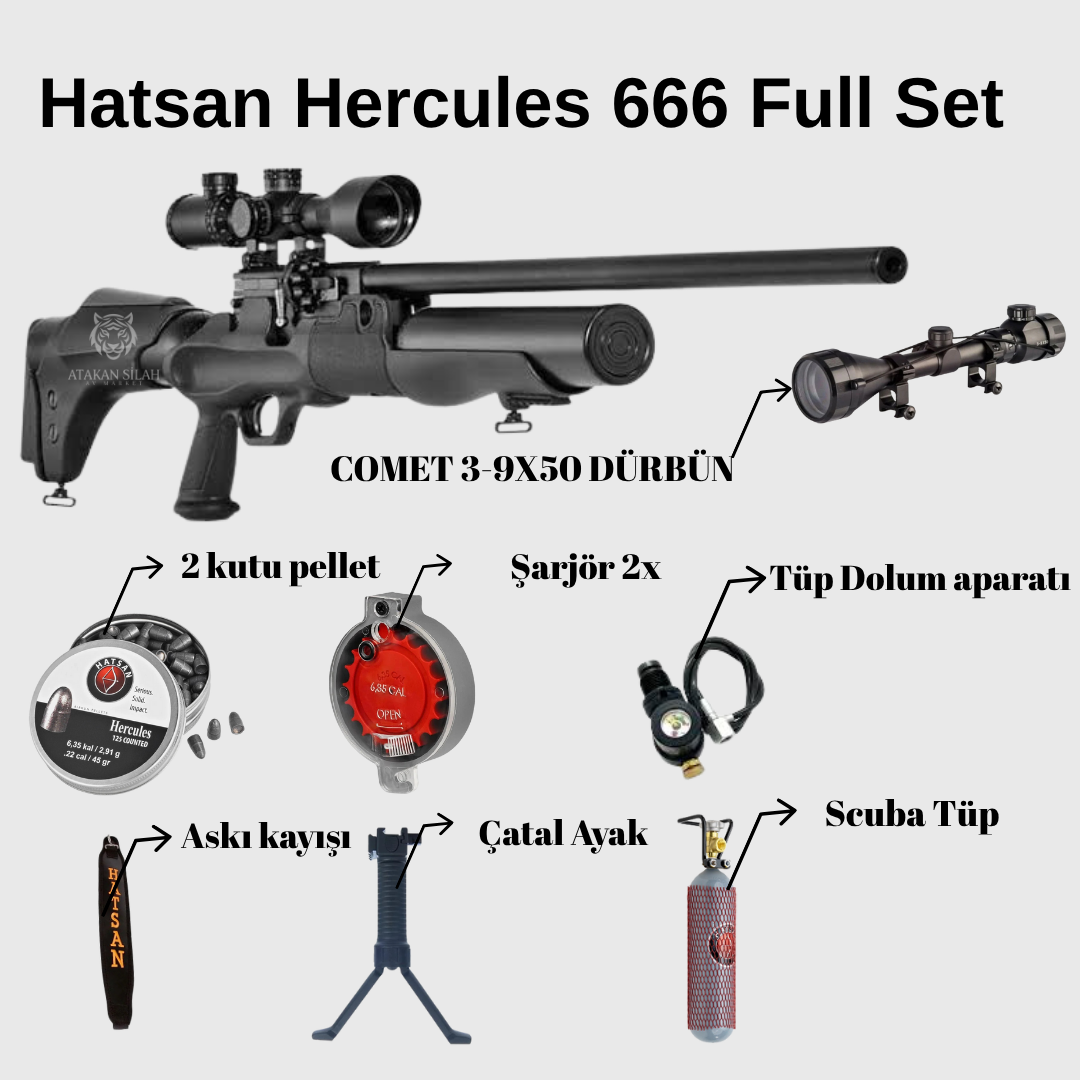 Hatsan Hercules 666 Full Set 3-9X50
