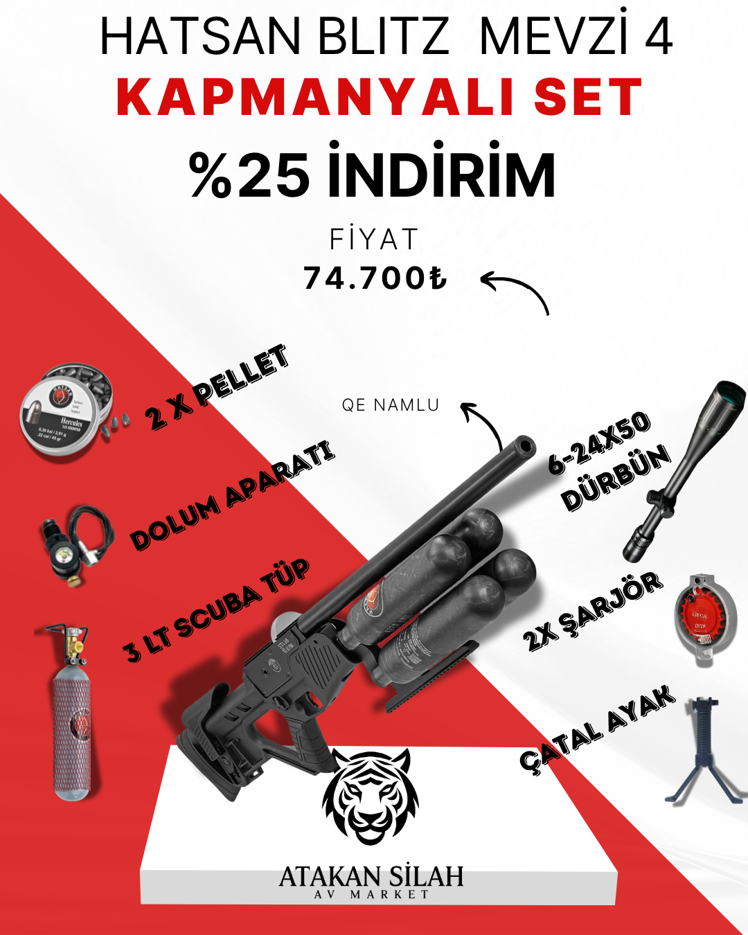 Hatsan Blitz Full AUTO PCP Havalı Tüfek, 5.5mm