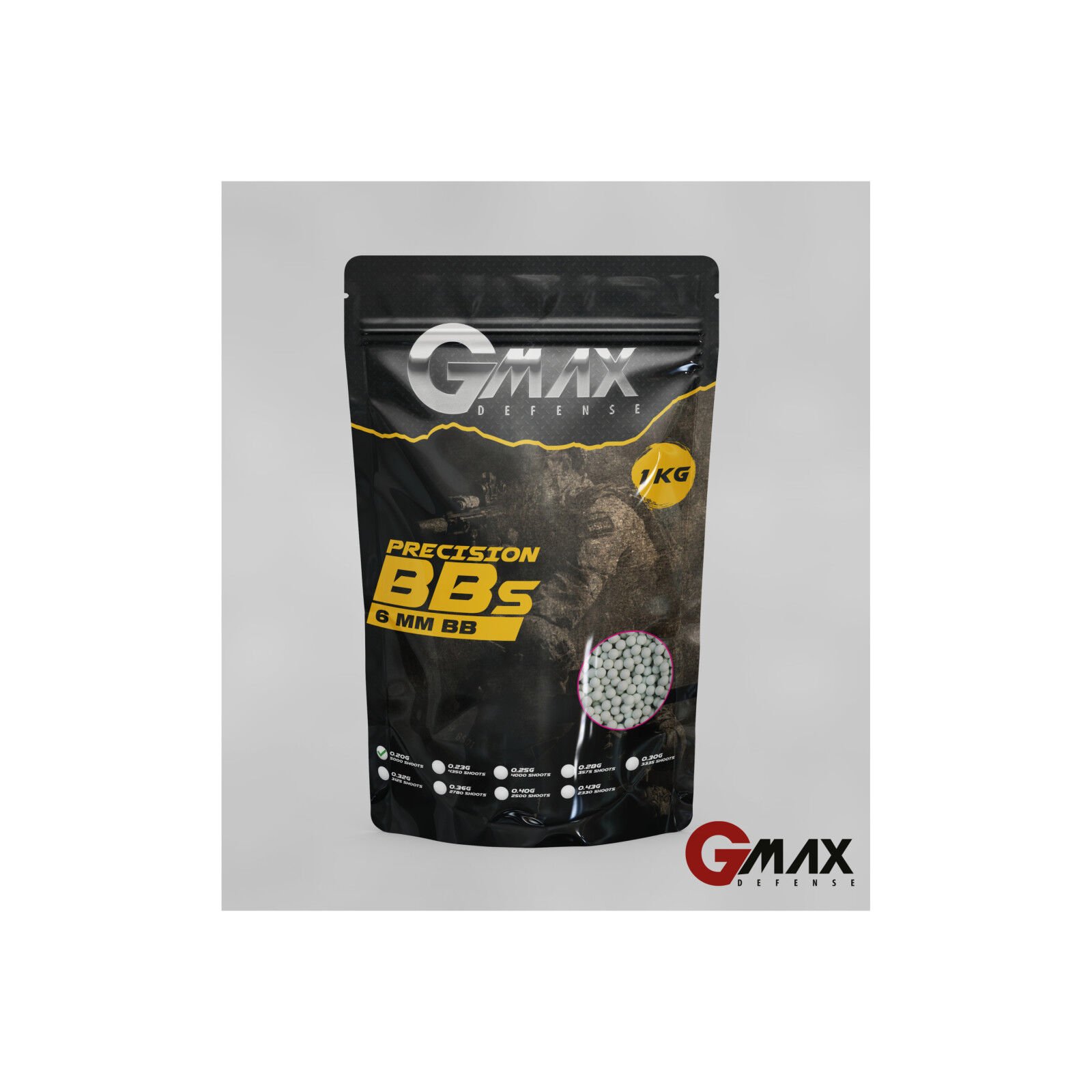 GMAX DEFENSE 0,28 GR 6MM AİRSOFT BB 1 KG ( 5000 ADET )