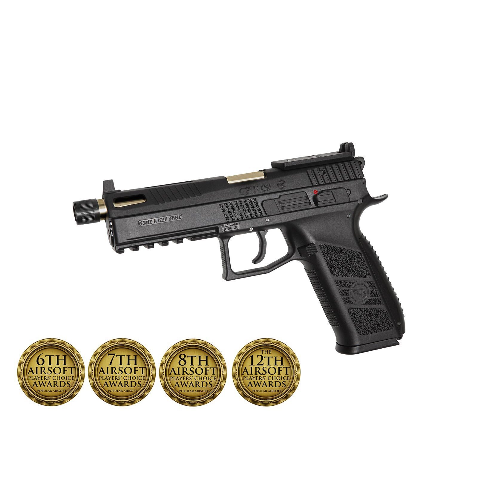 ASG CZ P-09 OPTİC READY BLOWBACK SİYAH AİRSOFT TABANCA OPTİK+ÇANTA 19600