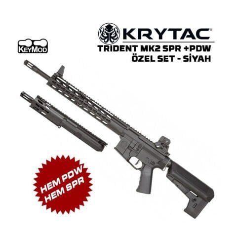 KRYTAC TRIDENT MK2 SPR+PDW BK ÖZEL SET AİRSOFT TÜFEK