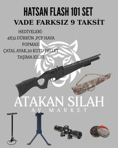 Hatsan Flash 101 ULTIMATE COMBO PCP Havalı Tüfek (TAKSİT İÇİN İLETİŞİME GEÇEBİLİRSİNİZ)