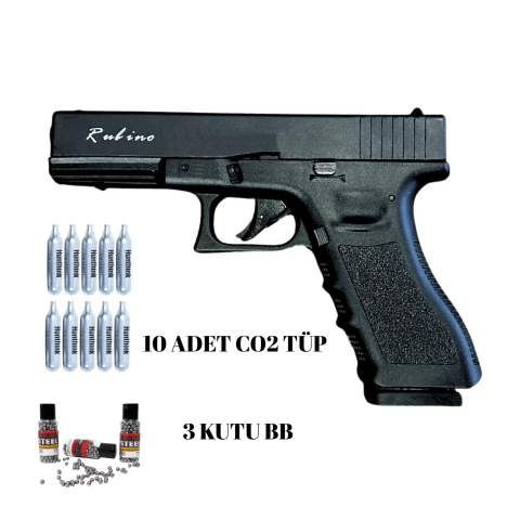 Rubino RBN-GL17 Glock 17 Blowback Havalı Tabanca SİYAH