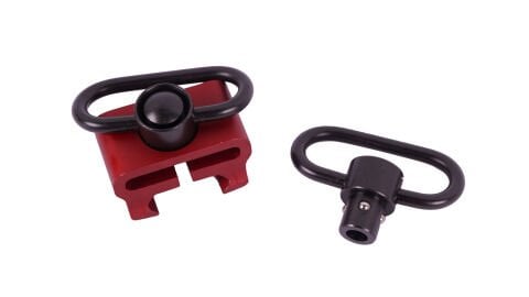 Raylı QD Kayış Yuvası-QD Askı Aparatı Set(Kırmızı)